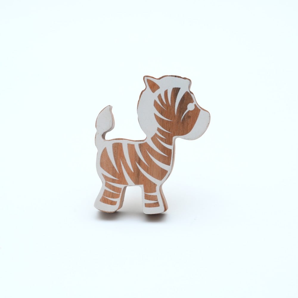 Handmade Acacia Wood Zebra Knob for Kids Furniture
